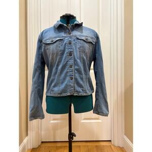 Women's Size XL Blue Denim Jacket by Live a Little